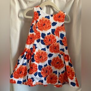 Janie and Jack Orange Floral Kids Dress